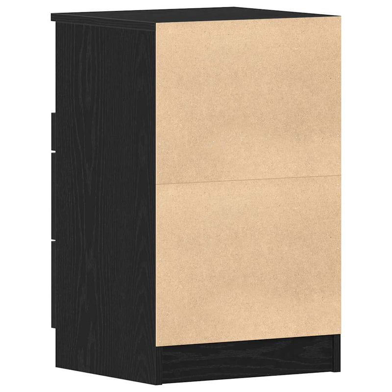 vidaXL Éjjeliszekrény 2 pcs Musta tammi 40 x 35 x 65 cm Faanyag