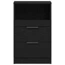 vidaXL Éjjeliszekrény 2 pcs Fekete tölgy 40 x 35 x 65 cm Faanyag