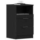 vidaXL Éjjeliszekrény 2 pcs Fekete tölgy 40 x 35 x 65 cm Faanyag