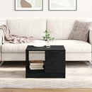 vidaXL Dohányzóasztal with Drawer Musta tammi 50 x 50 x 36 cm Faanyag