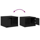 vidaXL Dohányzóasztal with Drawer Musta tammi 50 x 50 x 36 cm Faanyag