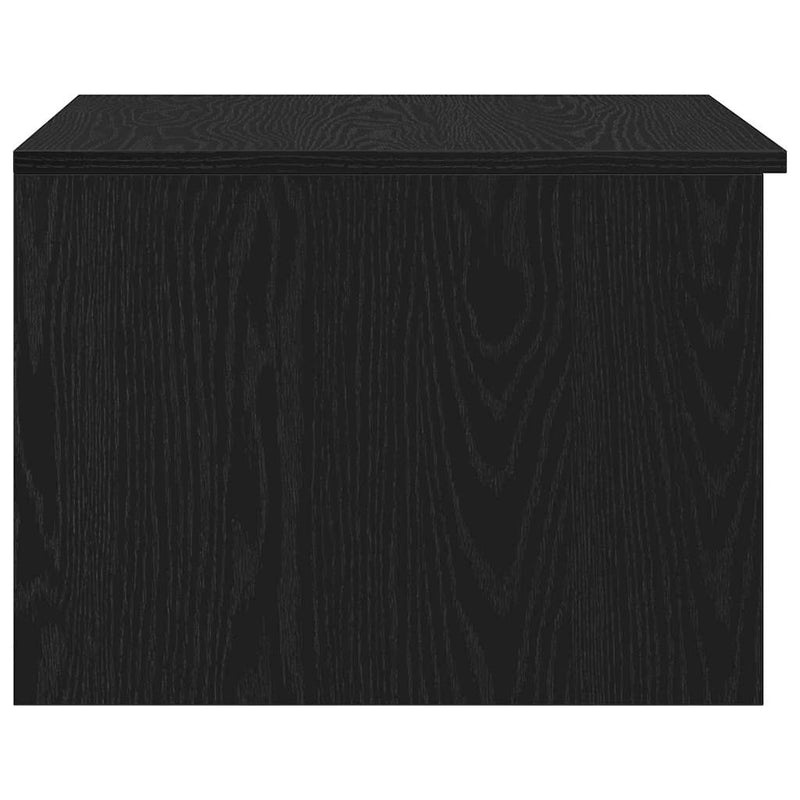 vidaXL Dohányzóasztal with Drawer Musta tammi 50 x 50 x 36 cm Faanyag