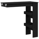 vidaXL Fali bárasztal Fekete tölgy 102 x 45 x 103,5 cm Faanyag