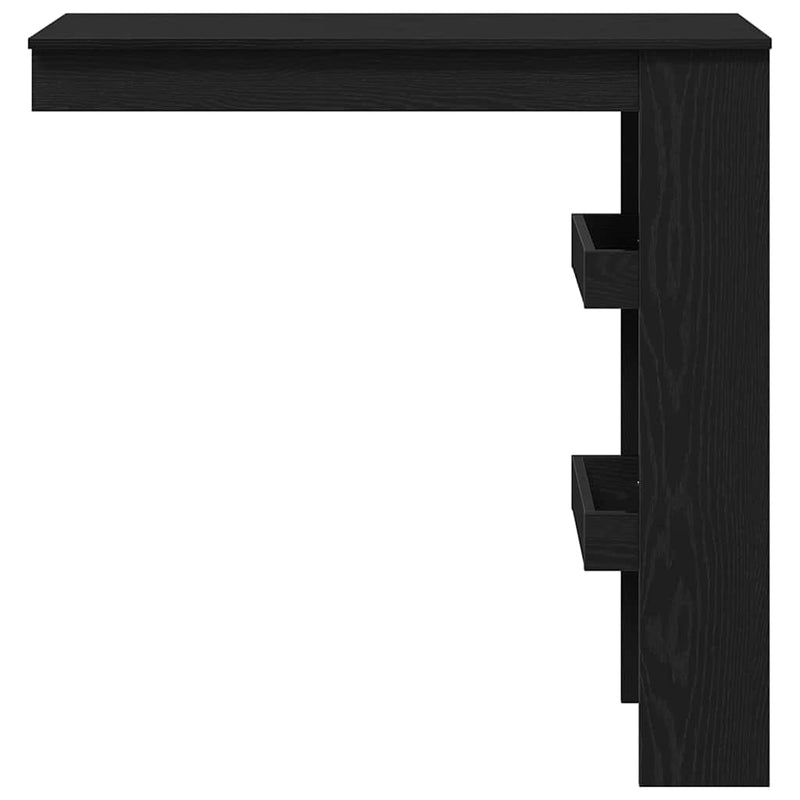 vidaXL Fali bárasztal Musta tammi 102 x 55 x 103.5 cm Faanyag