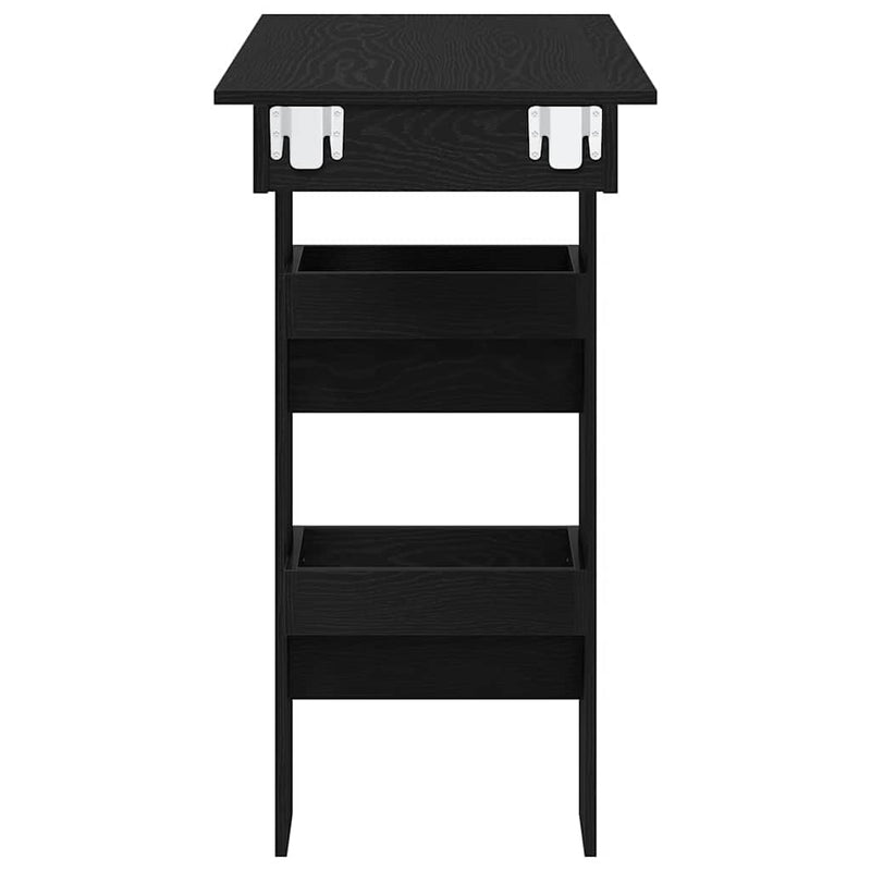 vidaXL Fali bárasztal Fekete tölgy 102 x 45 x 103,5 cm Faanyag