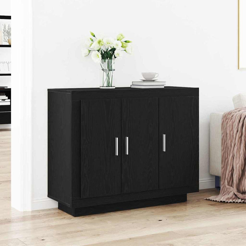 vidaXL Széf Fekete 92 x 35 x 75 cm Faanyag