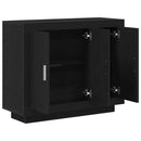 vidaXL Széf Fekete tölgy 92 x 35 x 75 cm Faanyag