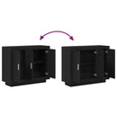 vidaXL Széf Fekete tölgy 92 x 35 x 75 cm Faanyag