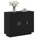 vidaXL Széf Fekete tölgy 92 x 35 x 75 cm Faanyag
