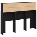 vidaXL Fejhajtó szekrény Fekete tölgy 140 x 19 x 103,5 cm Faanyag