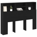 vidaXL Fejhajtó szekrény Fekete tölgy 140 x 19 x 103,5 cm Faanyag