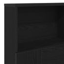 vidaXL Fejhajtó szekrény Fekete tölgy 200 x 19 x 103,5 cm Faanyag