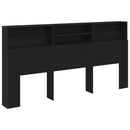vidaXL Fejhajtó szekrény Fekete tölgy 200 x 19 x 103,5 cm Faanyag