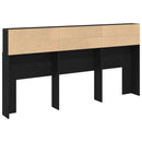 vidaXL Fejhajtó szekrény Fekete tölgy 200 x 19 x 103,5 cm Faanyag