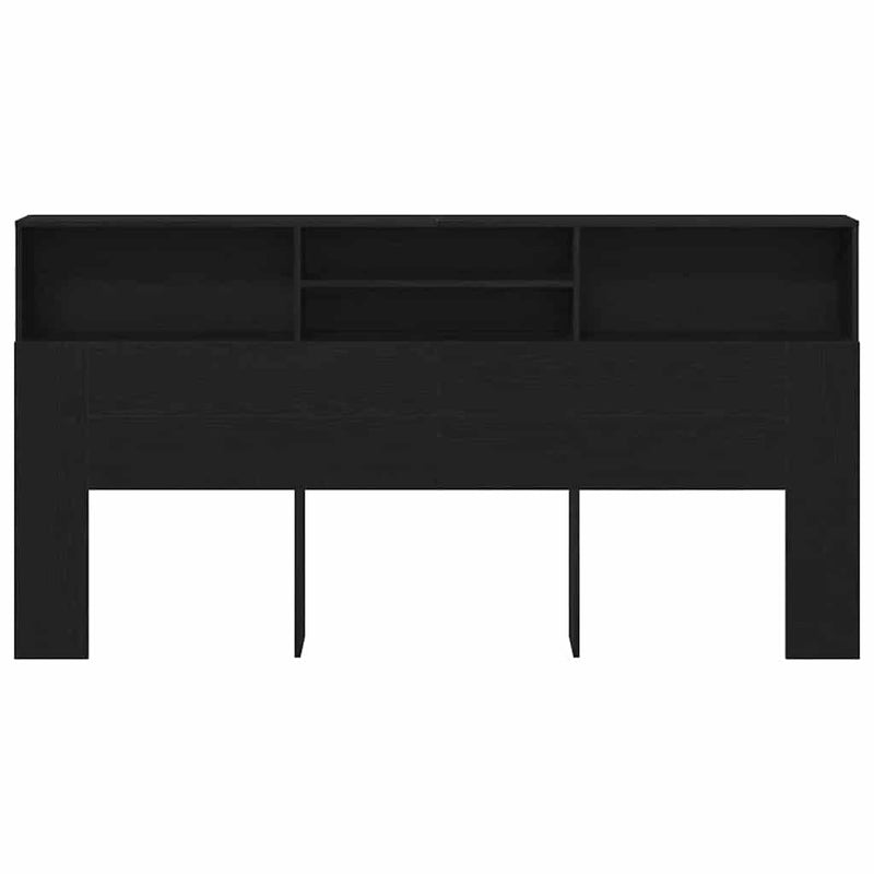 vidaXL Fejhajtó szekrény Fekete tölgy 200 x 19 x 103,5 cm Faanyag