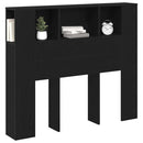 vidaXL Fejhajtó szekrény Fekete tölgy 120 x 18.5 x 102.5 cm Faanyag