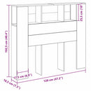 vidaXL Fejhajtó szekrény Fekete tölgy 120 x 18.5 x 102.5 cm Faanyag