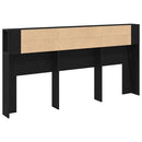 vidaXL Fejhajtó szekrény Fekete tölgy 200 x 18,5 x 102,5 cm Faanyag