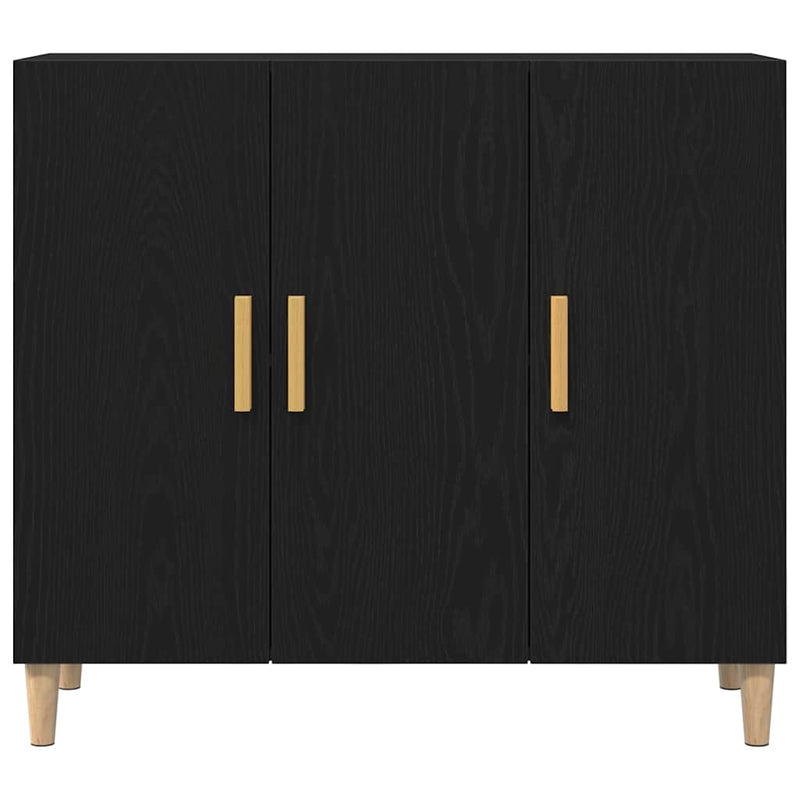 vidaXL Széf Fekete 90 x 34 x 80 cm Faanyag