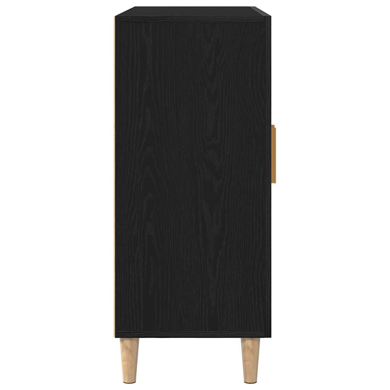 vidaXL Széf Fekete 90 x 34 x 80 cm Faanyag