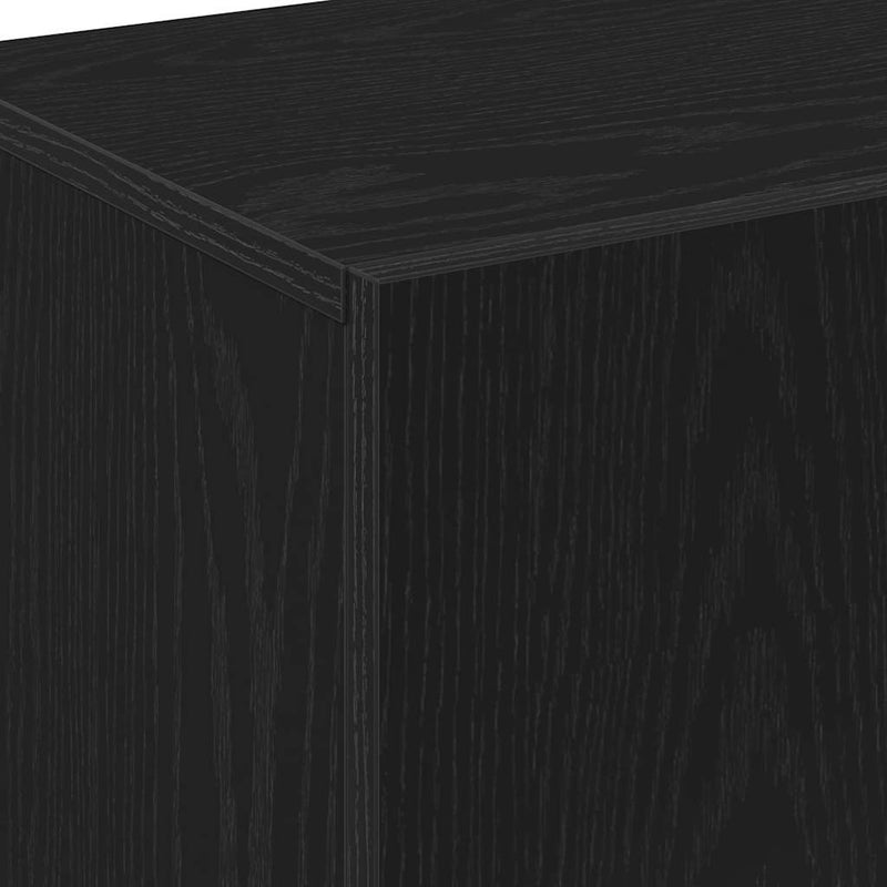 vidaXL Magasfiú fiókkal Fekete 70 x 31 x 115 cm Faanyag