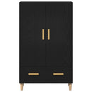 vidaXL Magasfiú fiókkal Fekete tölgy 70 x 31 x 115 cm Faanyag