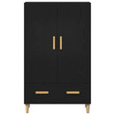 vidaXL Magasfiú fiókkal Fekete tölgy 70 x 31 x 115 cm Faanyag