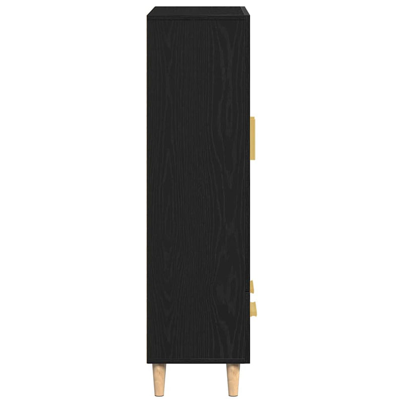 vidaXL Magasfiú fiókkal Fekete 70 x 31 x 115 cm Faanyag