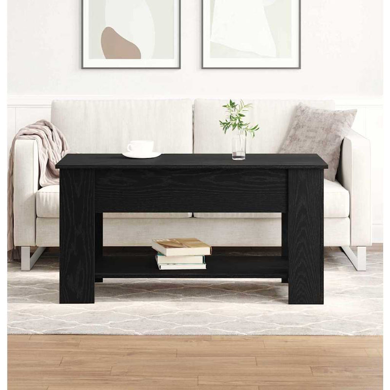 vidaXL Dohányzóasztal Musta tammi 101 x 49 x 52 cm Faanyag