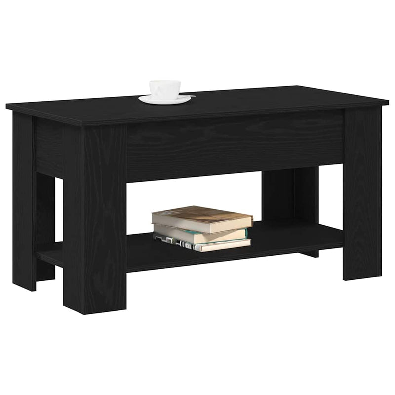vidaXL Dohányzóasztal Musta tammi 101 x 49 x 52 cm Faanyag
