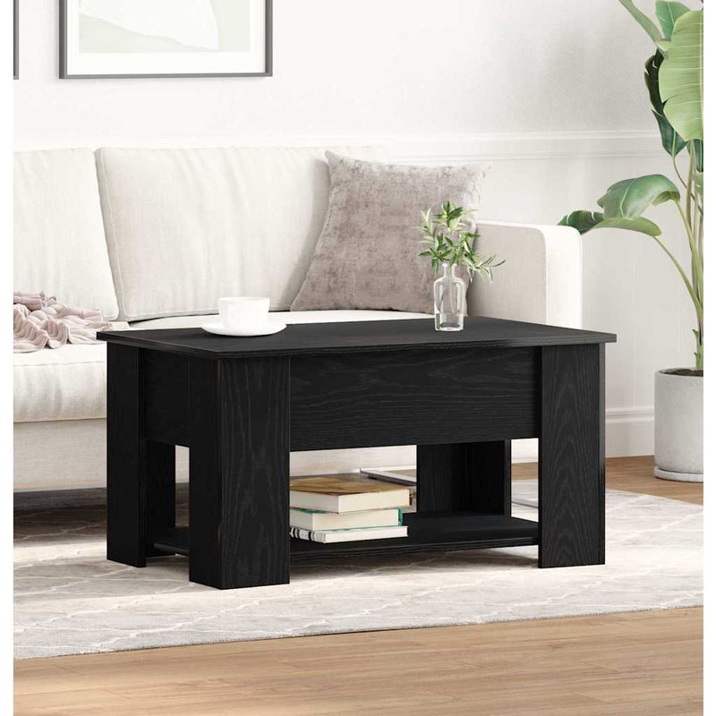 vidaXL Dohányzóasztal Musta tammi 79 x 49 x 41 cm Faanyag