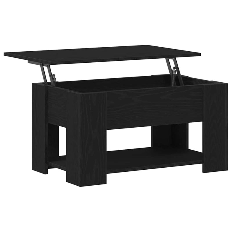 vidaXL Dohányzóasztal Musta tammi 79 x 49 x 41 cm Faanyag