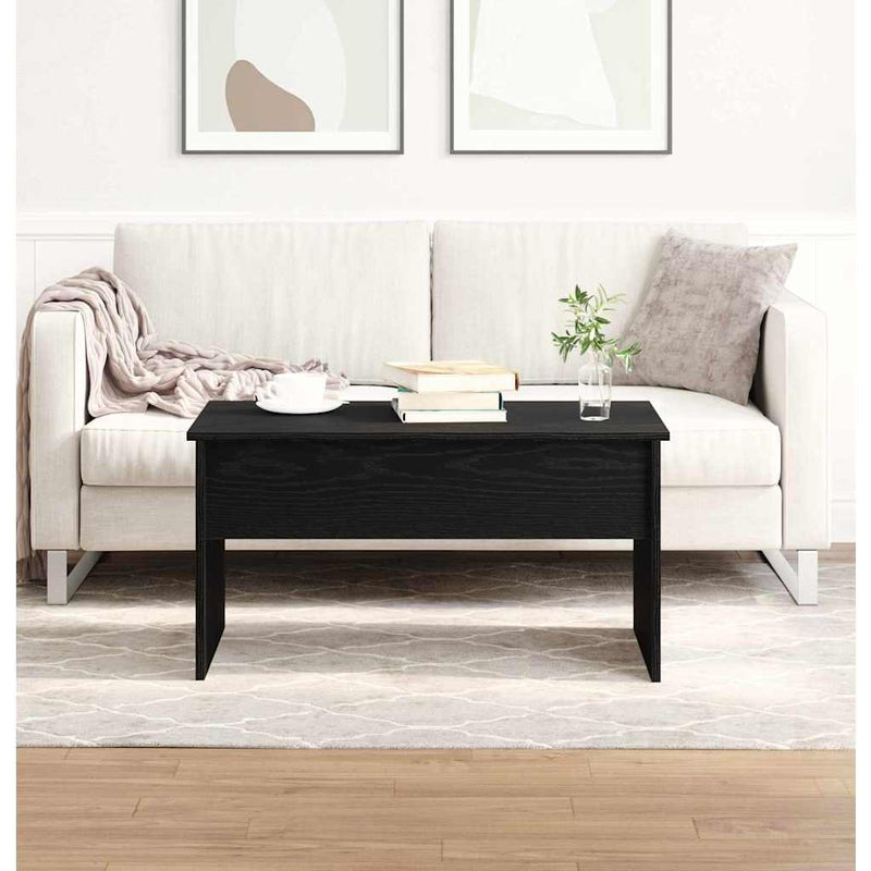 vidaXL Dohányzóasztal Fekete tölgy 80 x 50.5 x 41.5 cm Faanyag