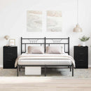 vidaXL Éjjeliszekrény 2 pcs Fekete tölgy 40 x 65 x 65 cm Faanyag