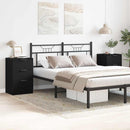 vidaXL Éjjeliszekrény 2 pcs Musta tammi 40 x 65 x 65 cm Faanyag