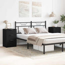 vidaXL Éjjeliszekrény 2 pcs Fekete tölgy 40 x 65 x 65 cm Faanyag