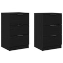 vidaXL Éjjeliszekrény 2 pcs Fekete tölgy 40 x 65 x 65 cm Faanyag