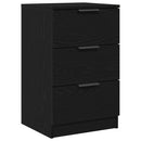 vidaXL Éjjeliszekrény 2 pcs Fekete tölgy 40 x 65 x 65 cm Faanyag
