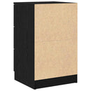 vidaXL Éjjeliszekrény 2 pcs Fekete tölgy 40 x 65 x 65 cm Faanyag