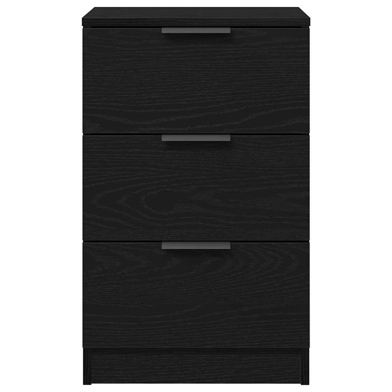 vidaXL Éjjeliszekrény 2 pcs Musta tammi 40 x 65 x 65 cm Faanyag