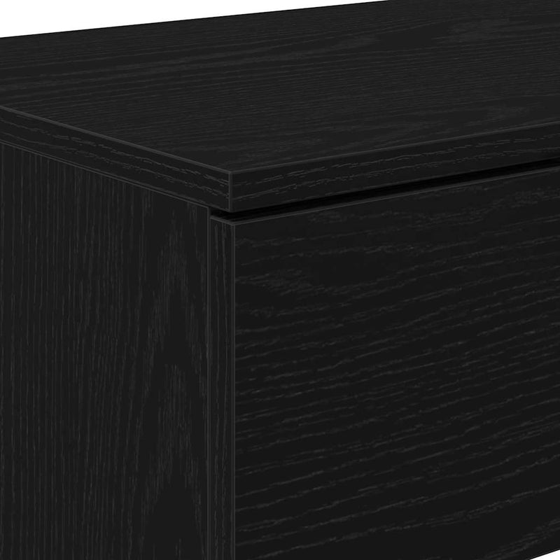 vidaXL Konzolasztal fiókkal Musta tammi 90 x 36 x 75 cm Faanyag