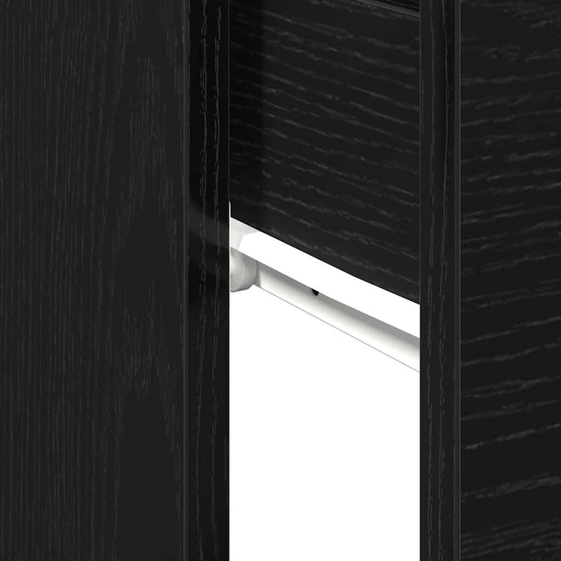 vidaXL Konzolasztal fiókkal Musta tammi 90 x 36 x 75 cm Faanyag