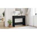 vidaXL Konzolasztal fiókkal Fekete tölgy 30 x 36 x 75 cm Faanyag