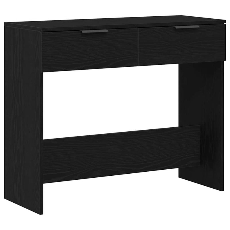vidaXL Konzolasztal fiókkal Musta tammi 90 x 36 x 75 cm Faanyag
