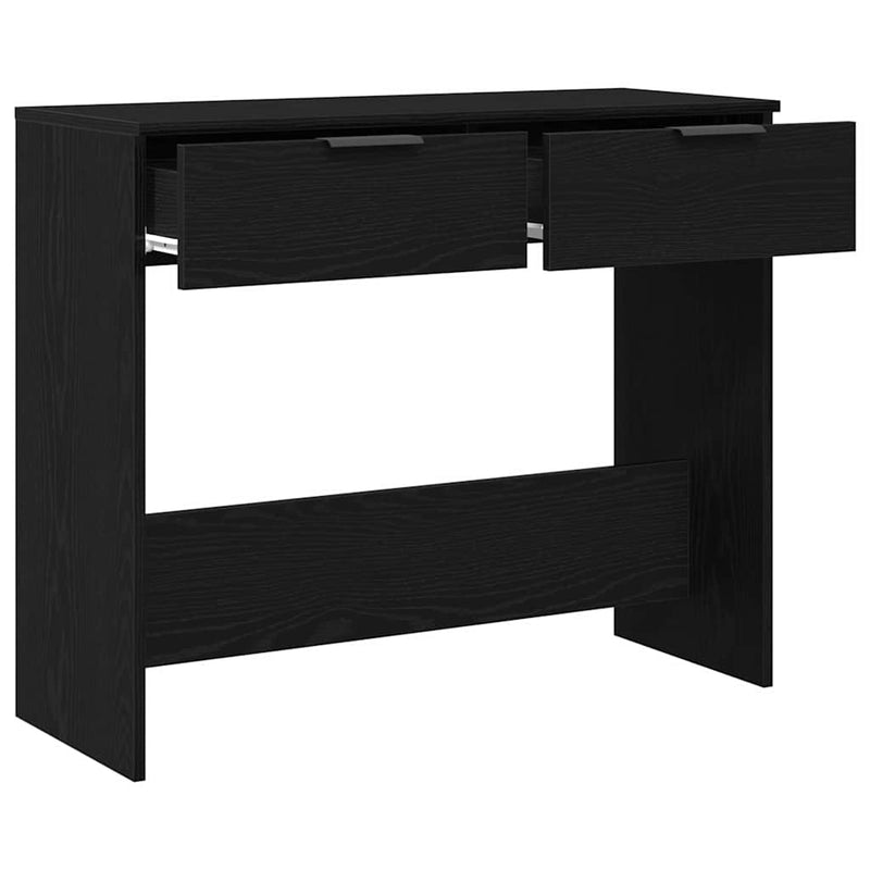 vidaXL Konzolasztal fiókkal Musta tammi 90 x 36 x 75 cm Faanyag