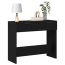 vidaXL Konzolasztal fiókkal Fekete tölgy 30 x 36 x 75 cm Faanyag