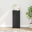 vidaXL Fekete tölgy szekrény Musta tammi 30 x 30 x 70 cm Faanyag