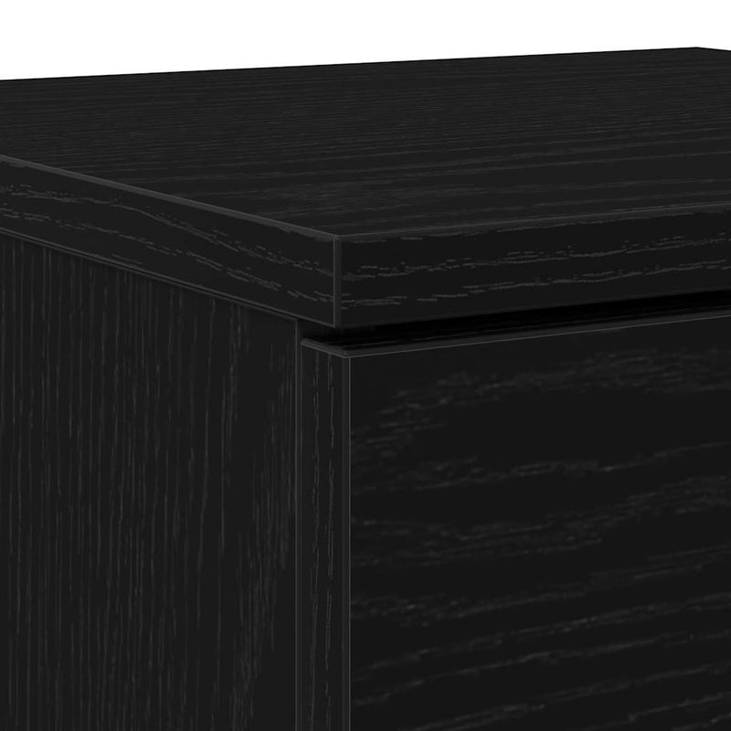 vidaXL Oldalszekrények 2 pcs Musta tammi 30 x 30 x 70 cm Faanyag