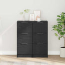 vidaXL Széf fiókkal 2 pcs Fekete tölgy 30 x 30 x 70 cm Faanyag