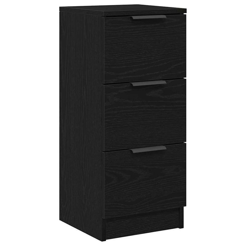 vidaXL Oldalszekrények 2 pcs Musta tammi 30 x 30 x 70 cm Faanyag